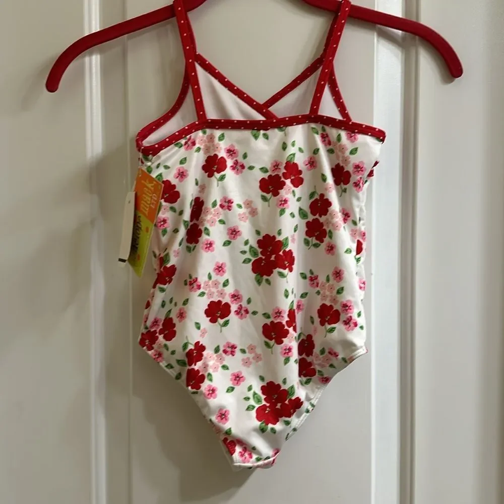 Penelope Mack Hibiscus Print One Piece Swimsuit NEW Size 6